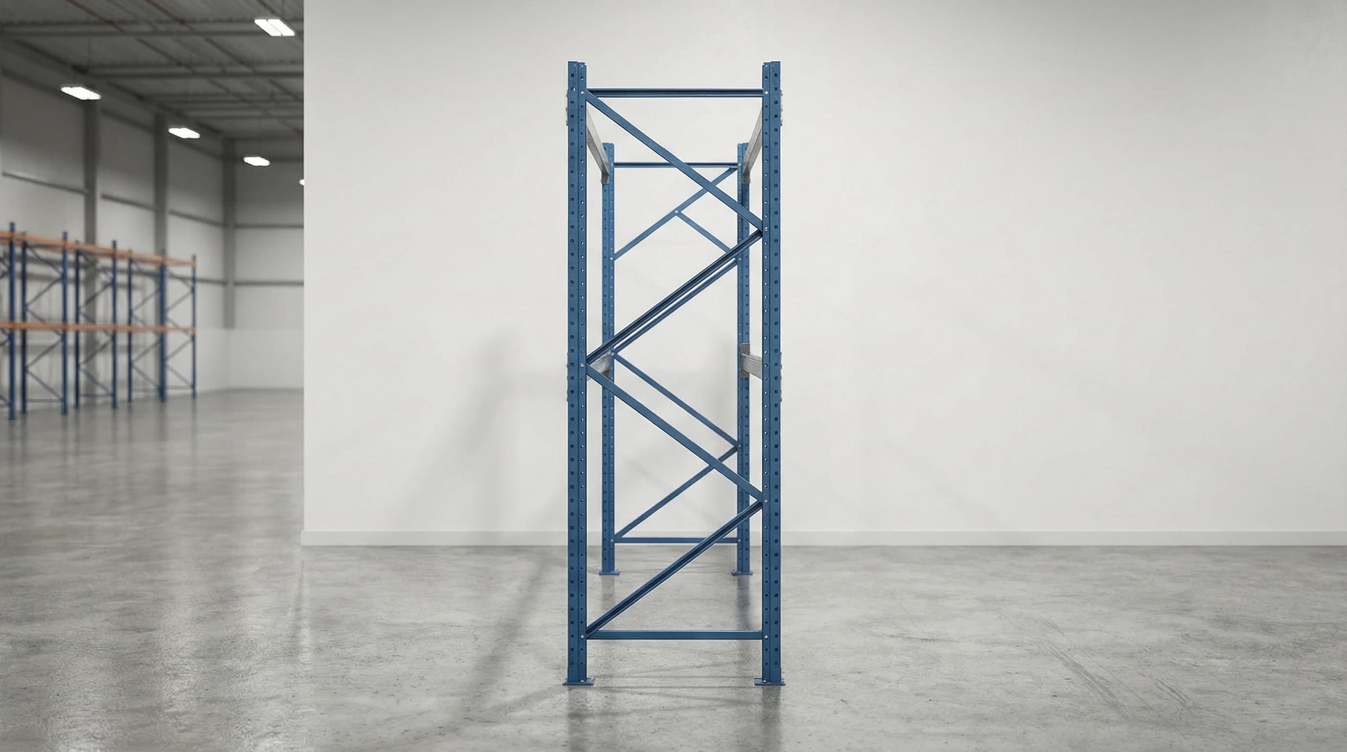 Racking Frame – Pre-Assembled (Blue Uprights + Bracing)